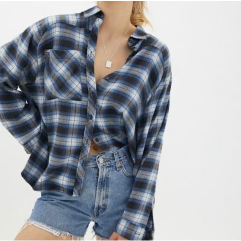 BDG Lachlan Flannel Button down plaid Shirt Size Medium